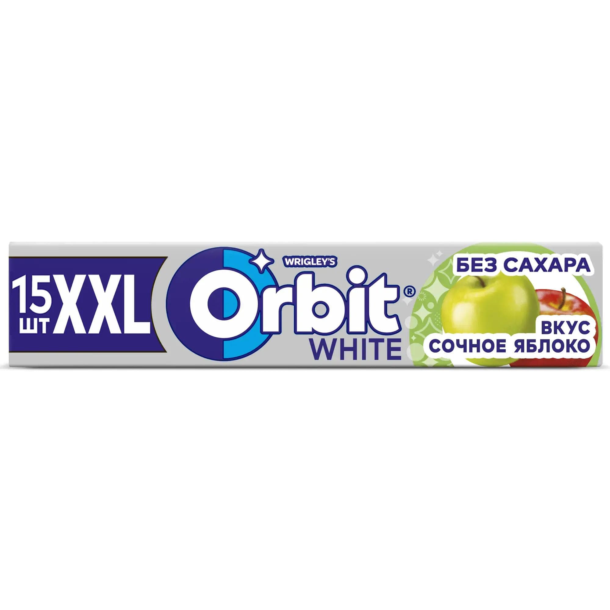 Жевательная резинка Orbit White ХХL Сочное яблоко 20.4 гр., бумага