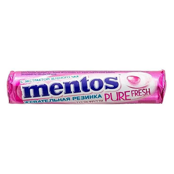 Жевательная резинка Mentos Pure Fresh Tutti-Frutti 15.5 гр., обертка