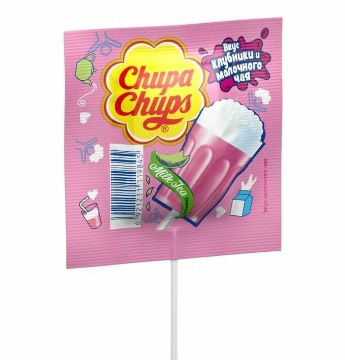 Карамель на палочке Chupa Chups milk tea 15 гр., саше