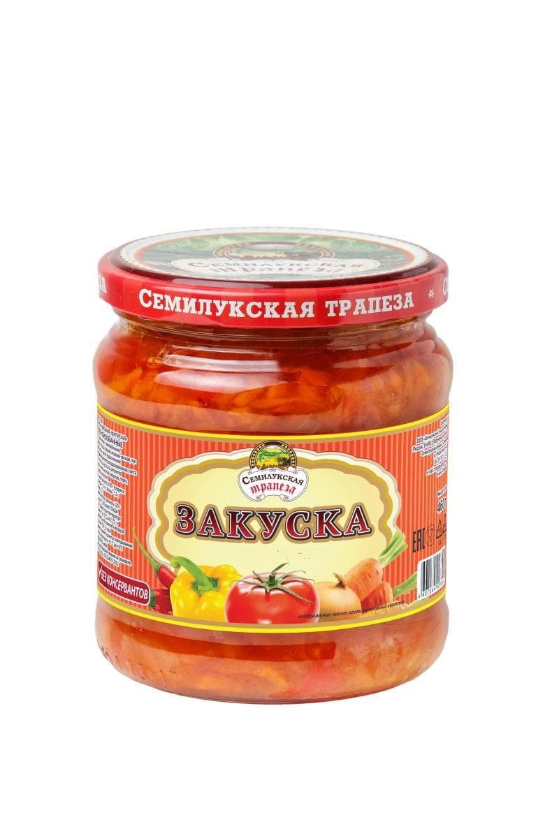 Закуска Голодный папа овощная семилукская, 500 гр, стекло