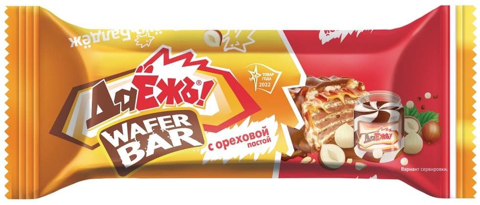 Батончик ДаЁжь Wafer Bar с ореховой пастой 40 гр., флоу-пак