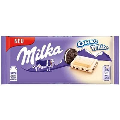 Шоколад Milka белый с печеньем Oreo 100 гр., флоу-пак
