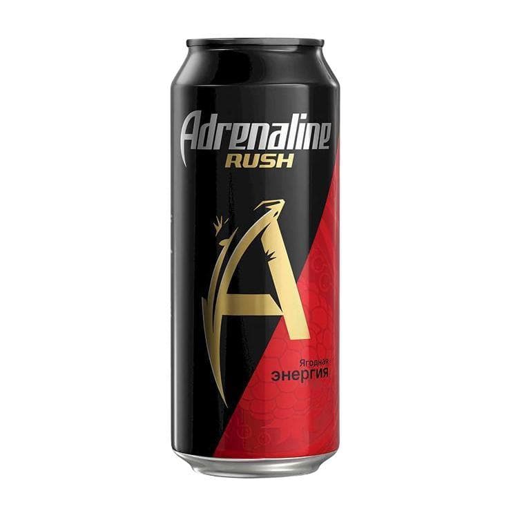 Напиток энергетический Adrenaline Rush Red Energy ягодная 449 мл., ж/б