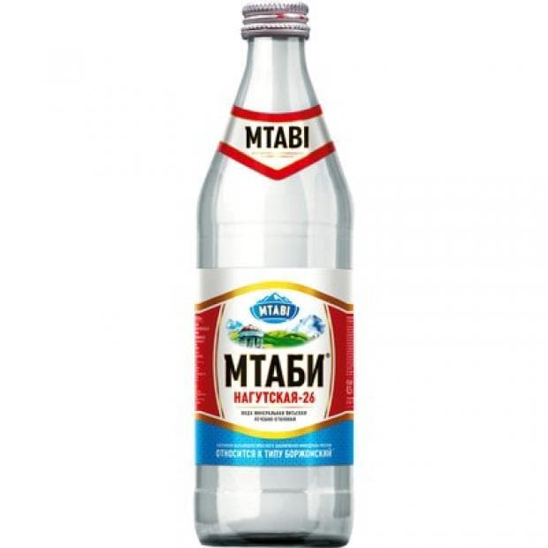 Вода газированная Мтаби минеральная 450 мл., стекло