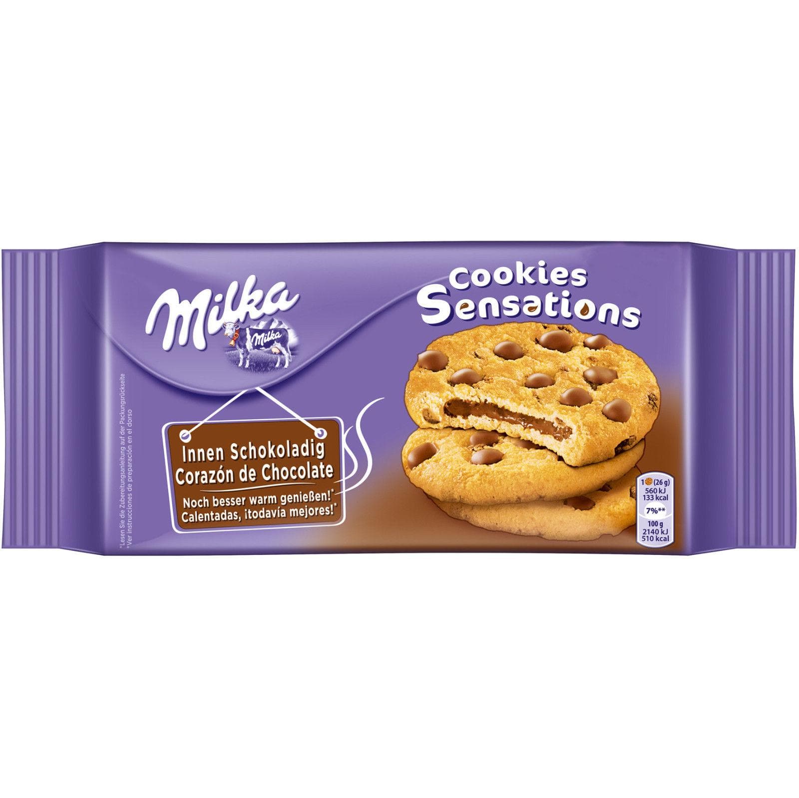 Печенье Milka Cookies Sensations с шоколадной 156 гр., флоу-пак