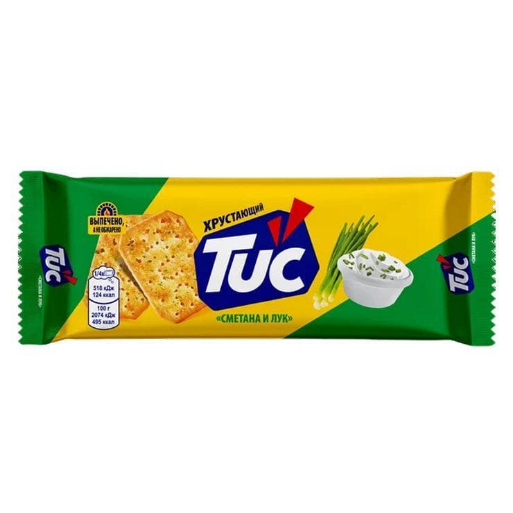 Крекер Tuc со сметаной и луком 100 гр., флоу-пак