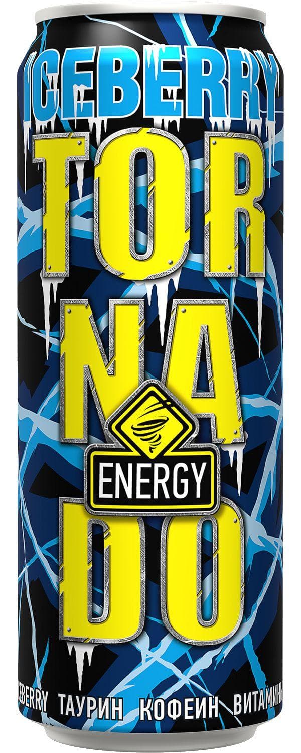 Напиток энергетический Tornado Energy Iceberry 450 мл., ж/б