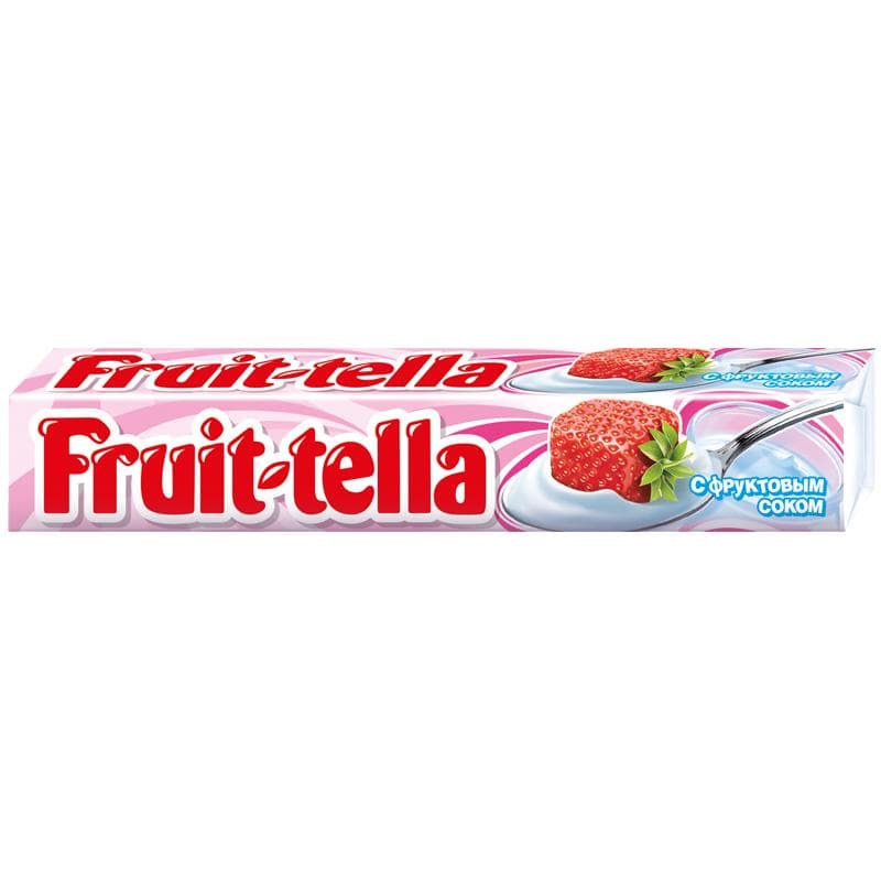 Конфета жевательная Fruit-tella клубника йогурт 41 гр., обертка