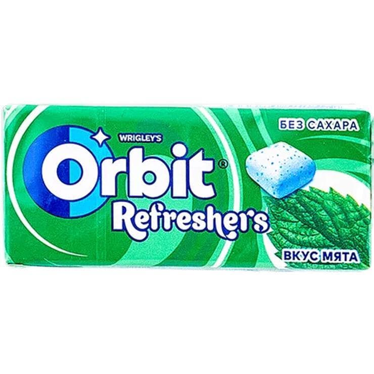 Жевательная резинка Orbit Refreshers мята 16 гр., бумага