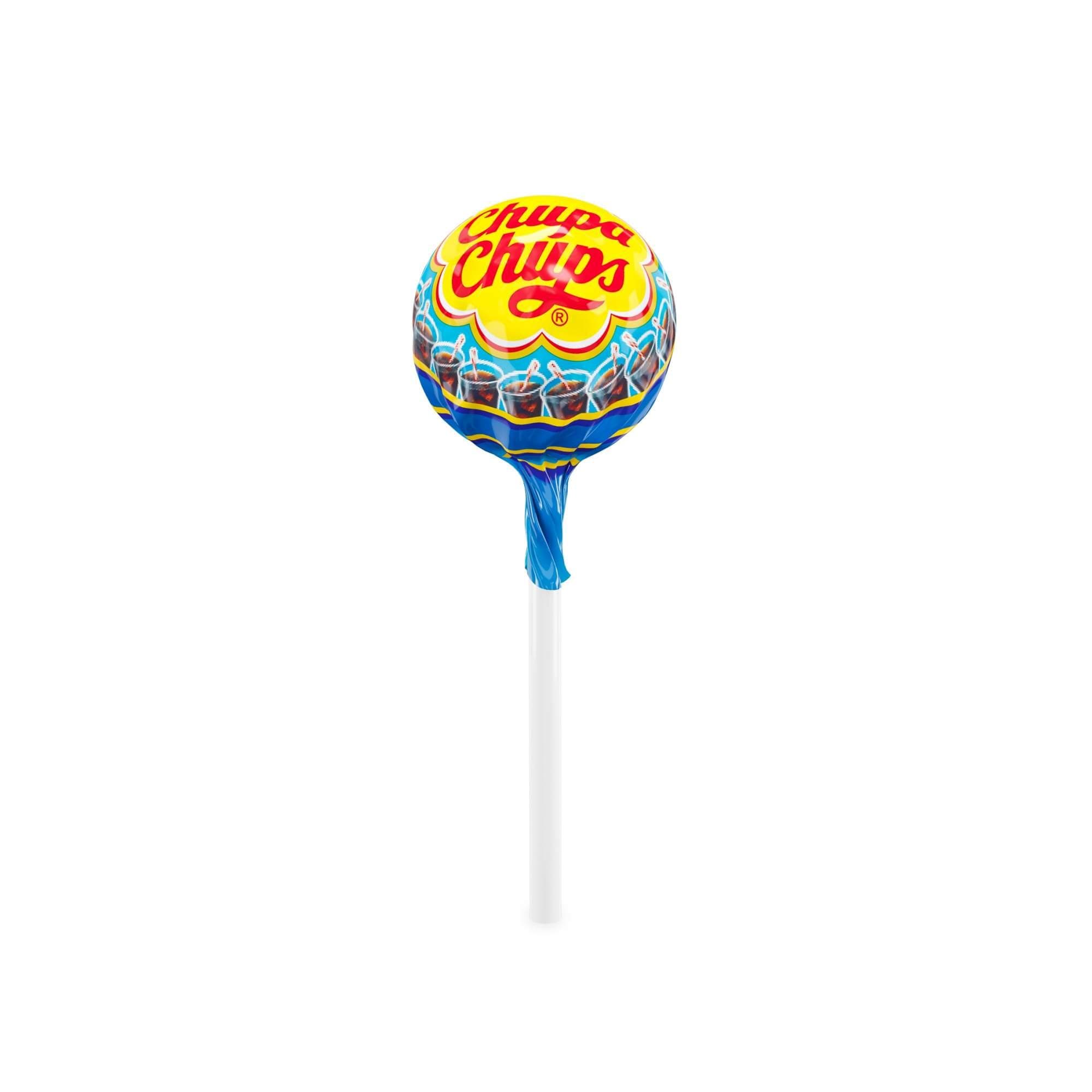 Карамель на палочке Chupa Chups фруктовая кола 12 гр., обертка