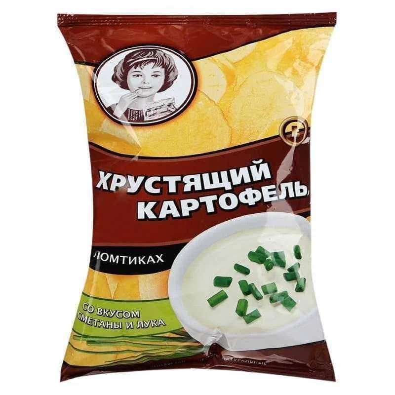 Чипсы Хрустящий картофель сметана лук 70 гр., флоу-пак