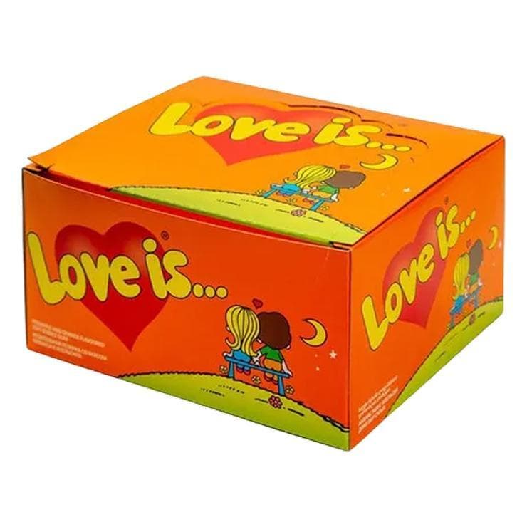 Жевательная резинка Love is... Апельсин и ананас 4.2 гр., обертка
