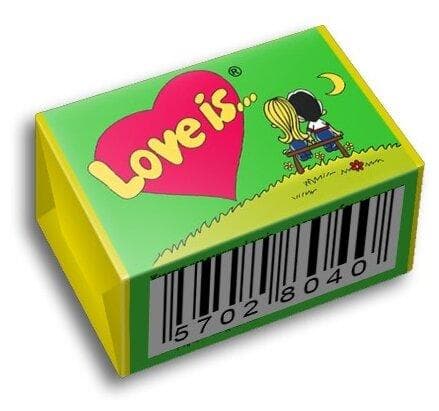 Жевательная резинка Love is... Яблоко лимон 4.2 гр., обертка