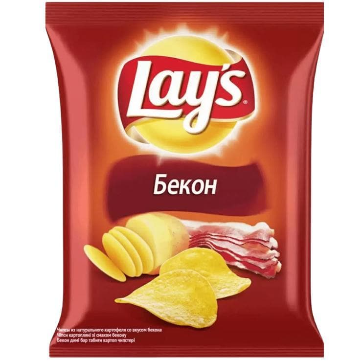 Чипсы Lay's бекон 70 гр., флоу-пак