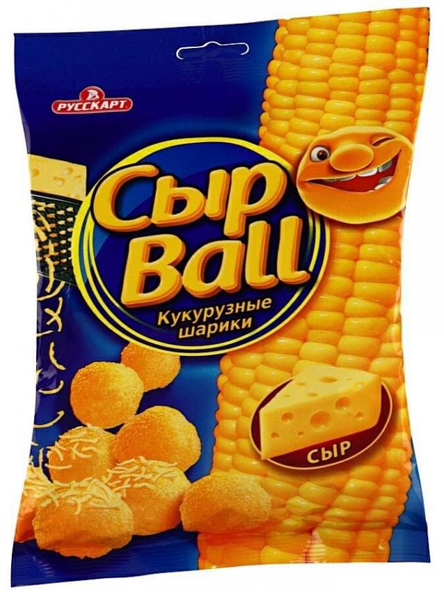 Кукурузные шарики Сыр Ball со вкусом сыра, 45 гр., флоу-пак