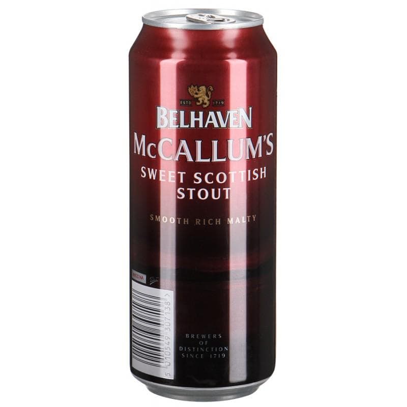 Пиво Belhaven McCallum’s Stout темное фильтрованное 440 мл., ж/б