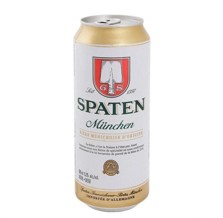 Пиво Spaten Munchen Helles светлое фильтрованное 450 мл., ж/б
