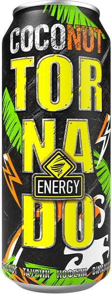 Напиток энергетический Tornado Energy Coco Nut 450 мл., ж/б