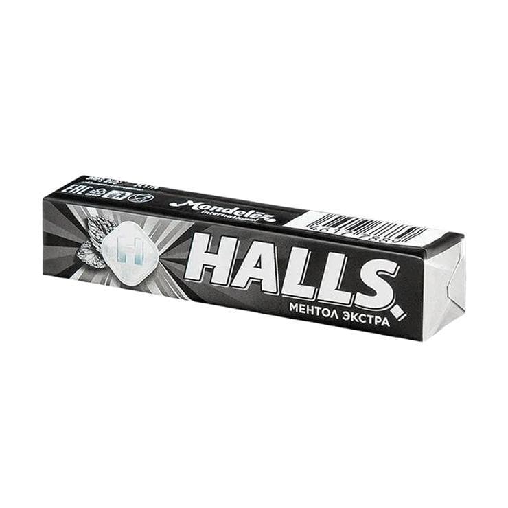 Карамель леденцовая Halls ментол экстра 24.5 гр., обертка