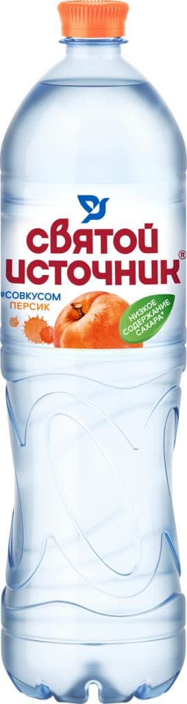 Вода негазированная Святой Источник персик 1.5 л., ПЭТ