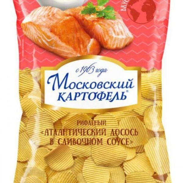 Чипсы Московский Картофель хрустящие рифленые со 120 гр., флоу-пак