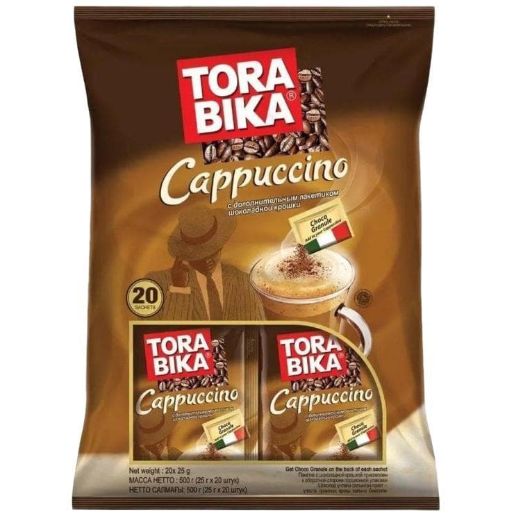 Кофе Tora Bika Cappuccino с шоколадной крошкой 25 гр., флоу-пак