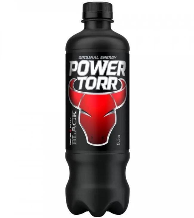 Напиток энергетический Power Torr Black тонизирующий 500 мл., ПЭТ